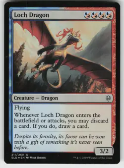 Loch Dragon Foil U Throne of Eldraine 211 MTG - Image 1