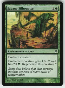 Savage Silhouette Foil C Zendikar 181 MTG - Image 1