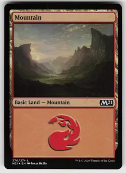 Mountain Foil L Core Set 2021 270 MTG - Image 1