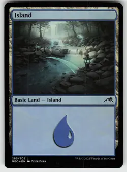 Island Foil L Kamigawa: Neon Dynasty 285 MTG - Image 1