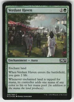 Verdant Haven Foil C Magic 2015 (M15) 206 MTG - Image 1