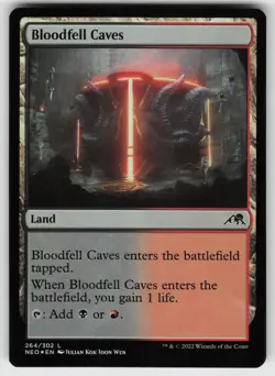 Bloodfell Caves Foil L Kamigawa: Neon Dynasty 264 MTG - Image 1