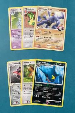 Pokemon TCG: Rising Rivals Lot with Reverse Holo Sharpedo, MP + 1 DMG (6 cards) - Image 1