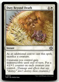 Duty Beyond Death #10 (NM) Tarkir Dragonstorm TDM Magic MTG - Image 1
