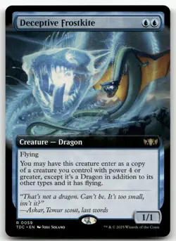 Deceptive Frostkite (Extended Art) #59 (NM) Tarkir Dragonstorm TDC Magic MTG - Image 1