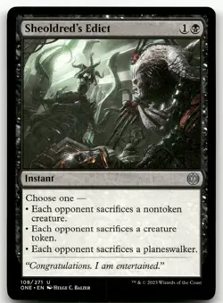 Sheoldred's Edict #108 (NM) Phyrexia All Will Be One ONE Magic MTG - Image 1