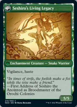 Tales of Master Seshiro / Seshiro's Living Legacy FOIL Kamigawa: Neon Dynasty NM - Image 2