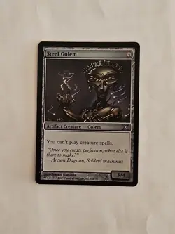 MTG - Steel Golem - FOIL - 10th Tenth Edition - NM/MT - Brandy New! - Image 1