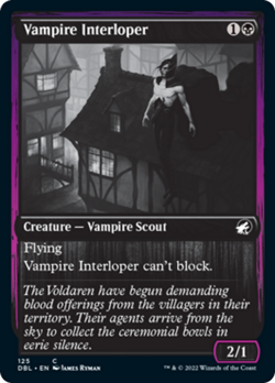 Vampire Interloper Silver Screen FOIL Innistrad Midnight Hunt NM - Image 1