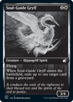 Soul-Guide Gryff Silver Screen FOIL Innistrad Midnight Hunt NM - Image 1