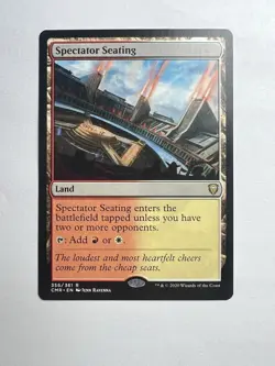Spectator Seating Commander Legends Rare Land Regular Red White English MTG 356 - Image 1