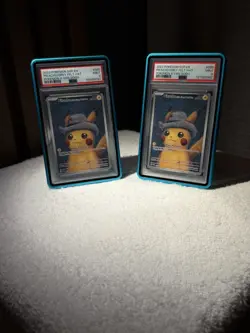 🔥 Pokemon Van Gogh Pikachu Grey Felt Hat PSA 9 x2 Bundle #085 SVP Promo 🔥 - Image 4
