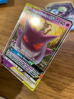 NM! Gengar & Mimikyu GX (53/181) S&M Tag Team Team Up Ultra Rare Pokemon Card! - Image 5