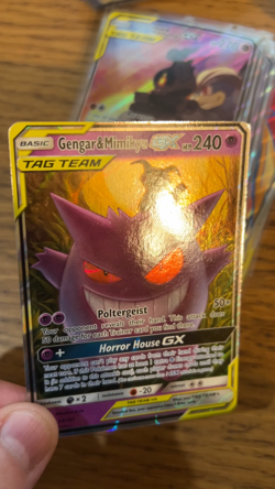 NM! Gengar & Mimikyu GX (53/181) S&M Tag Team Team Up Ultra Rare Pokemon Card! - Image 2