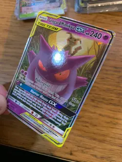 NM! Gengar & Mimikyu GX (53/181) S&M Tag Team Team Up Ultra Rare Pokemon Card! - Image 5