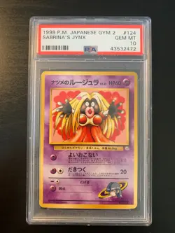 Carte Pokemon : Sabrina's Jynx 124 PSA 10 Gym BANNED Japonaise - Image 1