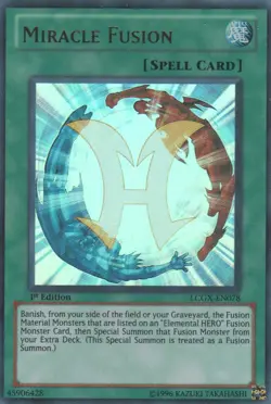 Miracle Fusion - LCGX-EN078 - Ultra Rare - Unlimited Edition Near Mint Legendary - Image 1