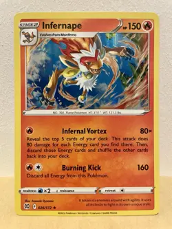 Pokemon TCG Infernape Holo Card Brilliant Stars Series 026/172 - Image 1