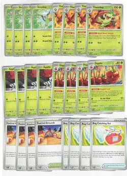 Dipplin Thwackey Festival Lead Pokemon Cards x4 - Bug Catching Grounds 018/167 - Image 1