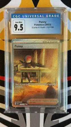 CGC GM 10 - Pokemon TCG Scarlet & Violet Penny Trainer SIR Card 252/198 - Image 1