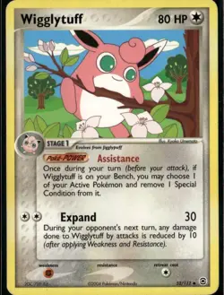 Wigglytuff Uncommon FireRed & LeafGreen 52/112 Colorless Pokemon Card - Image 1