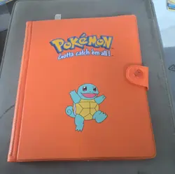 Rare Vintage 1999 Authentic Orange Squirtle Pokemon 4-Pocket Card Binder Album - Image 1