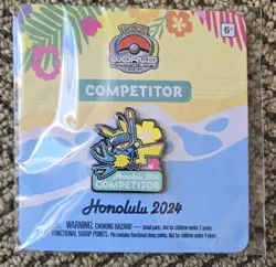 2024 Pokemon World Championships Competitor Pin Hawaii Honolulu Worlds - Image 1