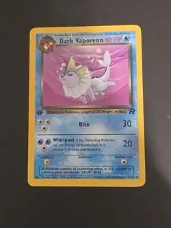 Pokemon Dark Vaporeon TCG 1st Edition Uncommon Card 45/82 - Image 1