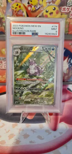 Nidoking 151 PSA 9 Pokemon TCG Card 174/165 Scarlet & Violet - Image 1