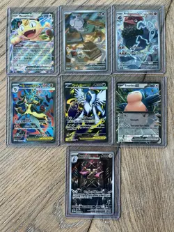 Pokemon EX Holo Card Lot Meowth EX, Espurr, Probopass, Mega Lucario EX, Mega Ab… - Image 1