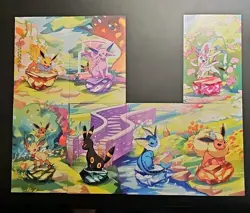 Pokemon Prismatic Evolutions Mini Tin Art Cards Set Of 7 Cards - Image 1