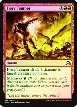 Fiery Temper FOIL Shadows over Innistrad NM Red Common MAGIC MTG CARD ABUGames - Image 1
