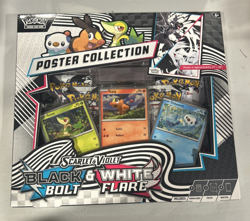 NEW Pokemon TCG Black Bolt White Flare Unova Poster Collection Scarlet & Violet - Image 1