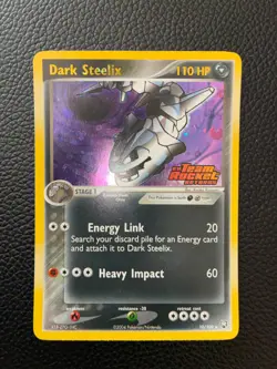 Pokemon TCG Dark Steelix 10/109 EX Team Rocket Returns Holo Rare 110 HP Card - Image 1