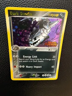 Pokemon TCG Dark Steelix 10/109 EX Team Rocket Returns Holo Rare 110 HP Card - Image 3