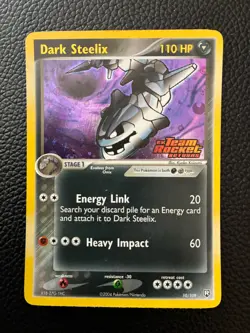 Pokemon TCG Dark Steelix 10/109 EX Team Rocket Returns Holo Rare 110 HP Card - Image 5