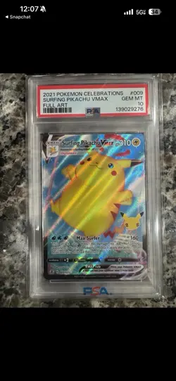 2021 Pokemon TCG Flying Pikachu Surfing Pikachu PSA 10 Two Cards Total - Image 1