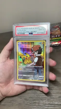 2019 Pikachu Secret 241/236 Pokemon Card Sun And Moon Cosmic Eclipse PSA 10 - Image 2