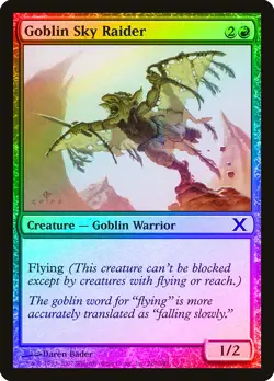 Goblin Sky Raider FOIL 10th Edition PLD Red Common MAGIC MTG CARD ABUGames - Image 1