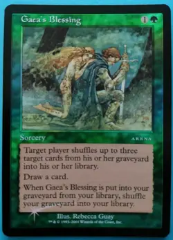 Foil Gaea's Blessing Arena Promo MTG NM Unplayed - Image 1