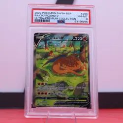 2022 Pokemon Promo Ultra Premium Collection SWSH260 Charizard V PSA 8 - Image 1