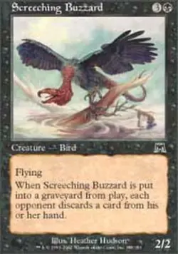 Screeching Buzzard - Foil ~ Lightly Played Onslaught MTG Magic UltimateMTG Black - Image 1