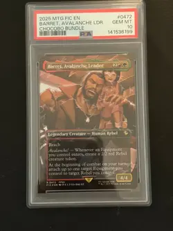 2025 MTG Barret, Avalanche Leader - Chocobo Track Foil - Final Fantasy PSA 10 - Image 1