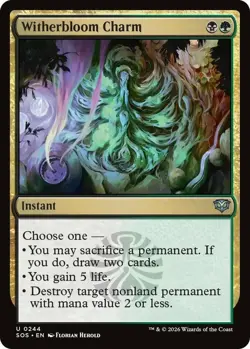 4x MTG Witherbloom Charm, NM-Mint, English Secrets of Strixhaven - Image 1