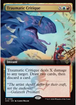 Traumatic Critique (Extended Art) 358 MTG NM - Secrets of Strixhaven - Image 1