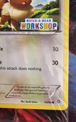Eevee - 63/98 (Build-A-Bear Workshop Exclusive) Sealed Promo Pokemon TCG - Image 5