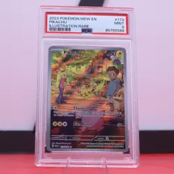 2023 Pokemon MEW EN 151 Illustration Rare 173 Pikachu PSA 9 - Image 1