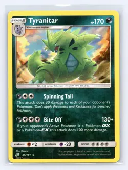 Tyranitar 85/181 Holo Rare Team Up Pokemon Holo Near Mint - Image 1