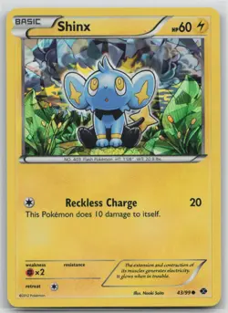 Shinx 43/99 - Promo Cracked Ice BW Next Destinies Pokemon Holo Foil Nice! - Image 1