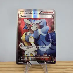 Pokemon Karen Full Art Trainer XY177a Black Star Promo Rare - Image 1